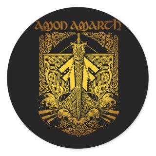 Amon Amarth Retro-Style Fan Art Design Classic Round Sticker