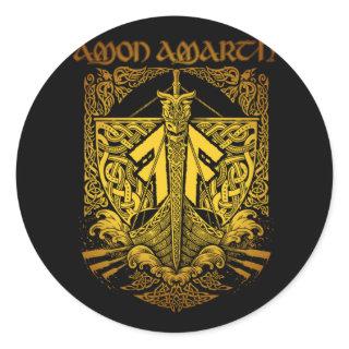 Amon Amarth Retro-Style Fan Art Design Classic Round Sticker