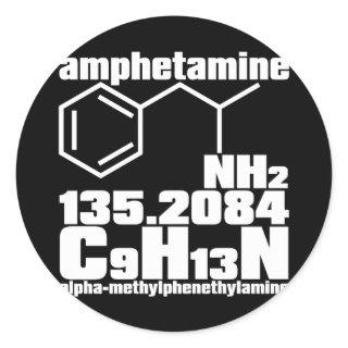 amphetamine classic round sticker