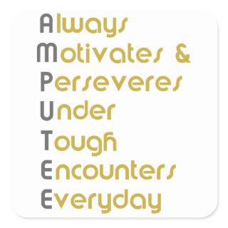 Amputee A.M.U.T.E.E. Square Sticker