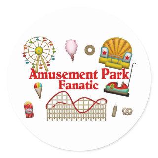 Amusement Park Fanatic Classic Round Sticker