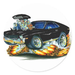 AMX Black Car Classic Round Sticker