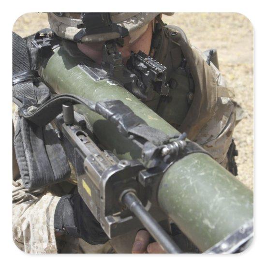 An assaultman square sticker