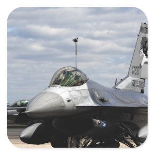 An F-16 Fighting Falcon Square Sticker