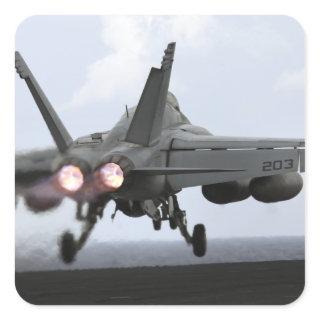 An F/A-18E Super Hornet launches Square Sticker