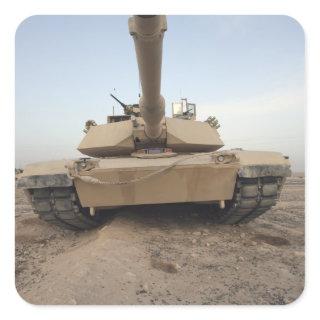 An M-1A1 Main Battle Tank Square Sticker