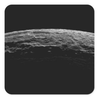 An unreal landscape of Saturn's moon Square Sticker