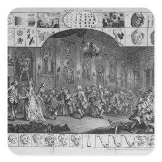 Analysis of Beauty, Plate II, 1753 Square Sticker