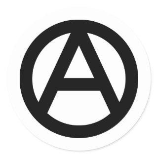 Anarchy Symbol Classic Round Sticker