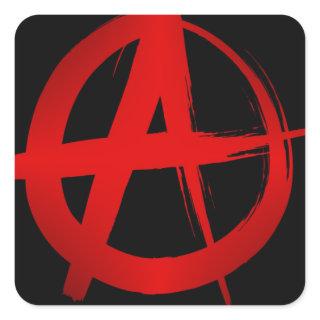 Anarchy symbol square sticker