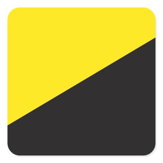 Ancap flag Anarchocapitalism yellow and black Square Sticker
