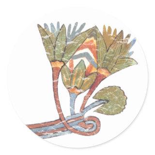 Ancient Egyptian Lotus Flower Classic Round Sticker