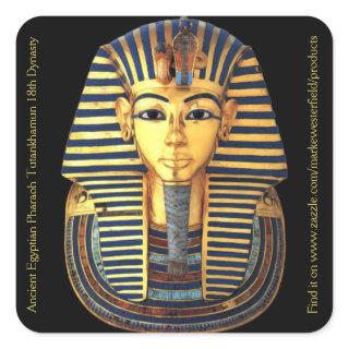 Ancient Egyptian Pharaoh Tutankhamun 18th Dynasty Square Sticker