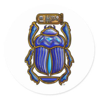 Ancient Egyptian Scarab Classic Round Sticker
