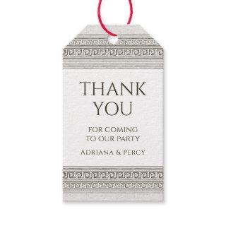 Ancient Greece themed party with stone columns Gift Tags