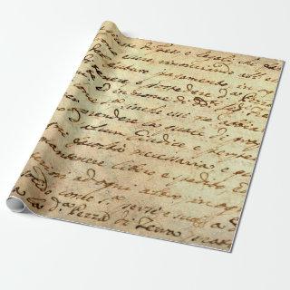 Ancient manuscript of 1700 century written in ink
