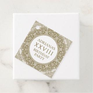Ancient Rome Birthday Party with stone elements Favor Tags