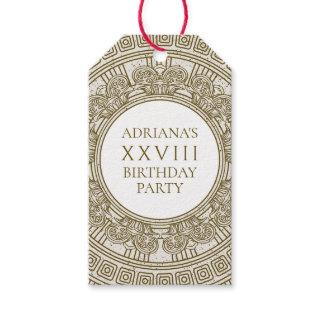 Ancient Rome Birthday Party with stone elements Gift Tags