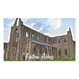 Ancient Tintern Abbey, Cistercian Monastery, Wales Rectangular Sticker