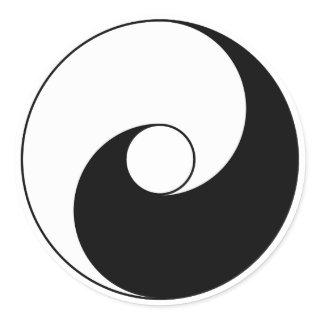 Ancient version of Taijitu by Lai Zhi-De Yin Yang Classic Round Sticker