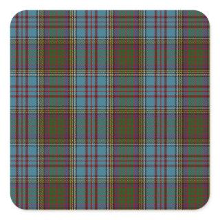 Anderson Clan Family Tartan Square Sticker