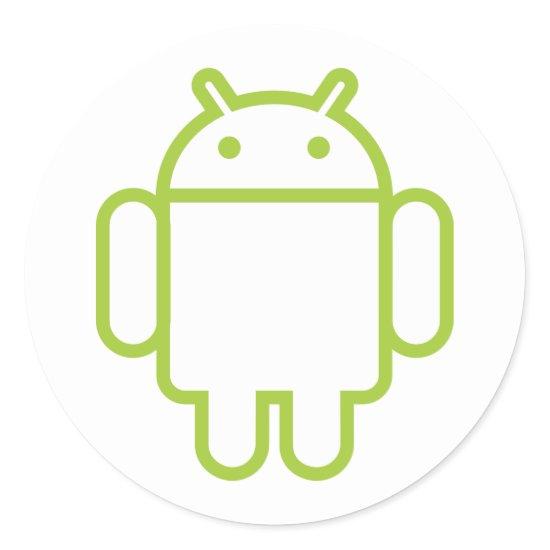 android classic round sticker