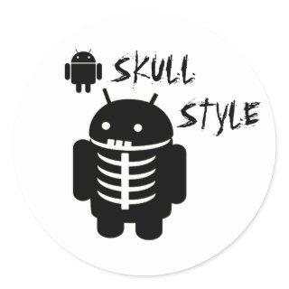 Android SKULL STYLE Classic Round Sticker