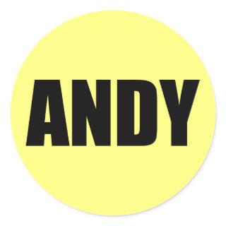 Andy Classic Round Sticker
