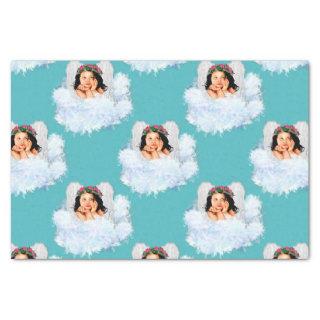 Angel in the Clouds 2-Lt Teal-TISSUE WRAPPING PAPE Tissue Paper