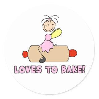 Angel Loves to Bake T-shirts and Gifts Classic Round Sticker