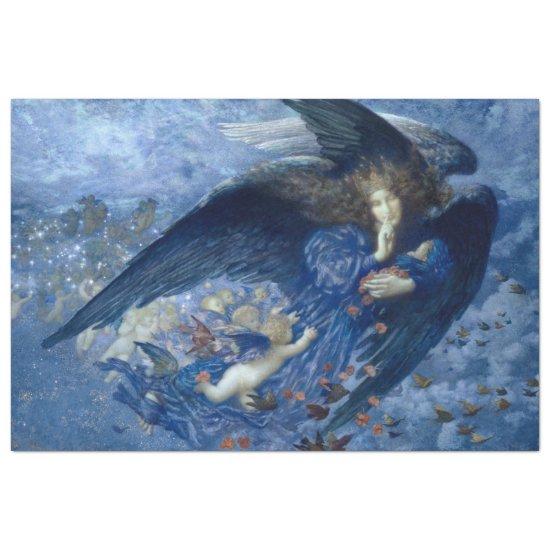 Angel night & her stars decoupage paper
