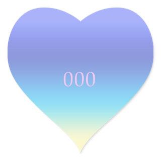 Angel Number 000 - New Opportunities Gradient  Heart Sticker