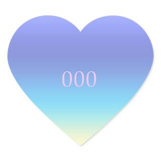 Angel Number 000 - New Opportunities Gradient  Heart Sticker