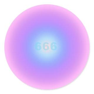 Angel Number 666 Reflect - Angel Numbers Gradient  Classic Round Sticker