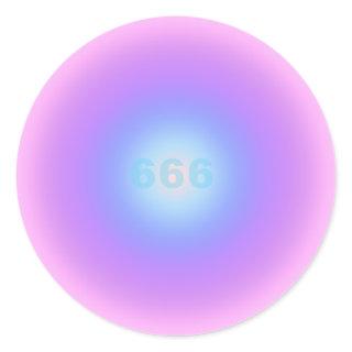 Angel Number 666 Reflect - Angel Numbers Gradient  Classic Round Sticker