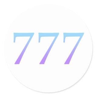 Angel Number 777 - Luck Classic Round Sticker