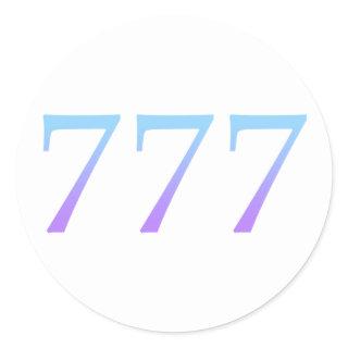 Angel Number 777 - Luck Classic Round Sticker