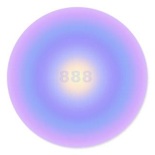 Angel Number 888 Balance - Angel Numbers Gradient  Classic Round Sticker