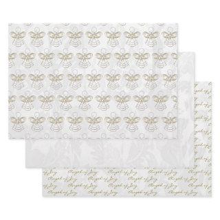Angel of Joy Elegant Gold White Pearls & Lace  Sheets