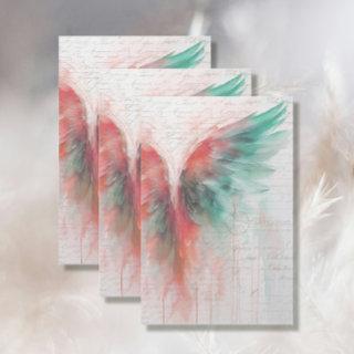 Angel Wing Ethereal Abstract Impressionism Pink Tissue Paper