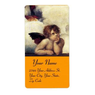ANGEL / Winged Cherub,orange,white Label