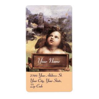 ANGEL / Winged Cherub,pink,white Label