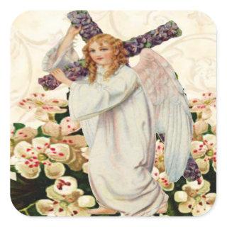 Angel With Cross Stickers