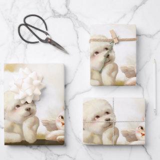 Angelic Dog and Cat on Cloud  Sheets
