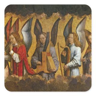 Angels Playing Musical Instruments Square Sticker