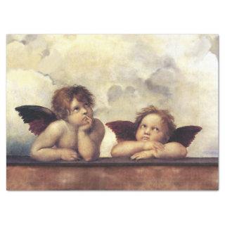 ANGELS / Winged Cherubs ,Clouds Raffaello Sanzio Tissue Paper