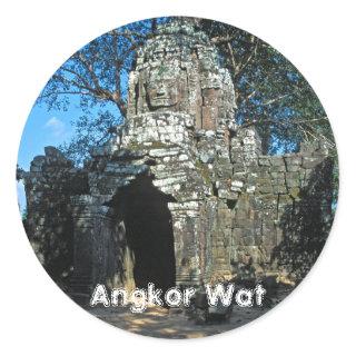 Angkor wat, Ta som temple - Cambodia, Asia Classic Round Sticker