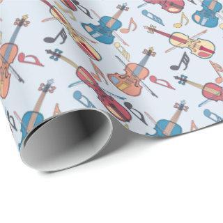Angled Violins Music Notes