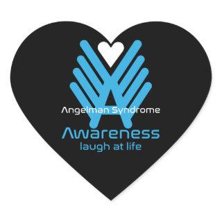 Angleman Syndrome Awareness Heart Sticker