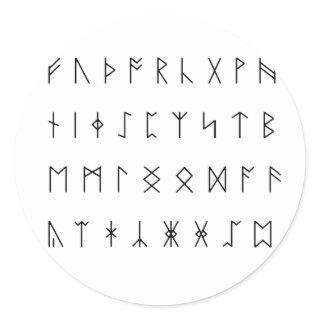 Anglo-Saxon Runes Classic Round Sticker